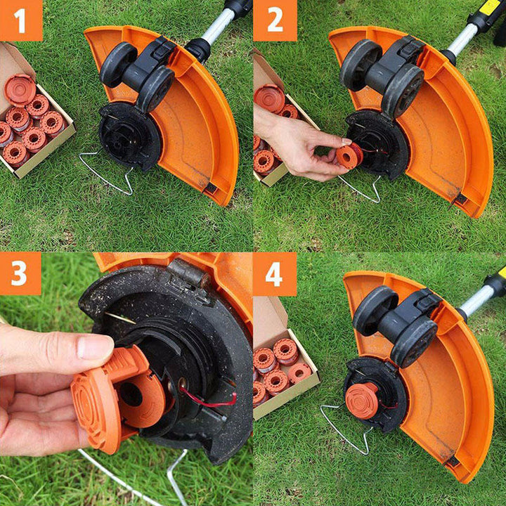 Grass Trimmer Head Spool Line String with Spool Coil Cap Cover for Worx WA0010 WG150 WG180 Image 10