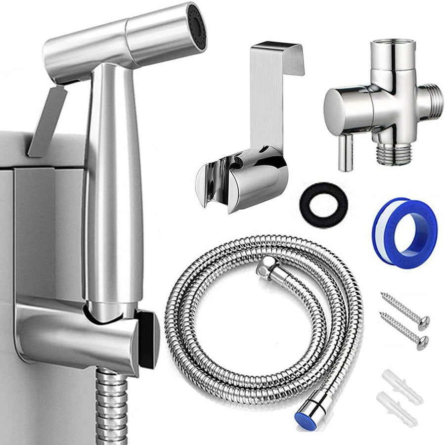 Handheld Bidet Sprayer for Toilet Adjustable Pressure Faucet Diaper Set with Hose Attachment Bathroom Image 1