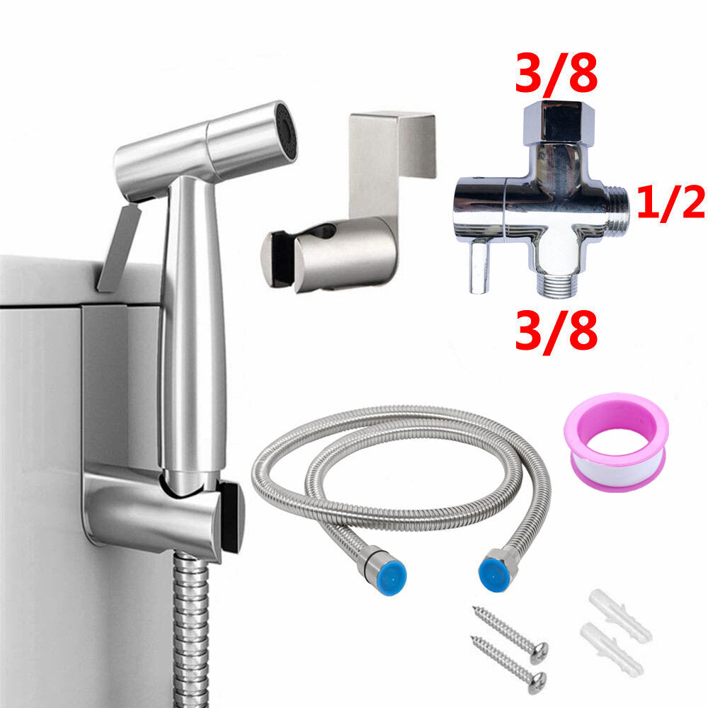 Handheld Bidet Sprayer for Toilet Adjustable Pressure Faucet Diaper Set with Hose Attachment Bathroom Image 10