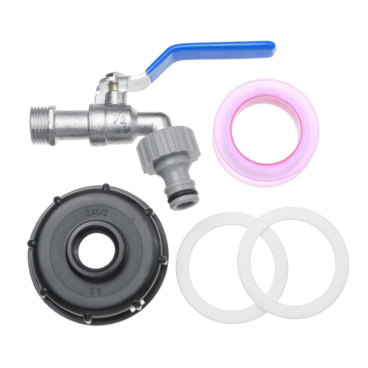 Fuel Tank Cap Adapter with Alloy Faucet and 1,2inch Clip-on Hose Connector Ton Valve Image 2