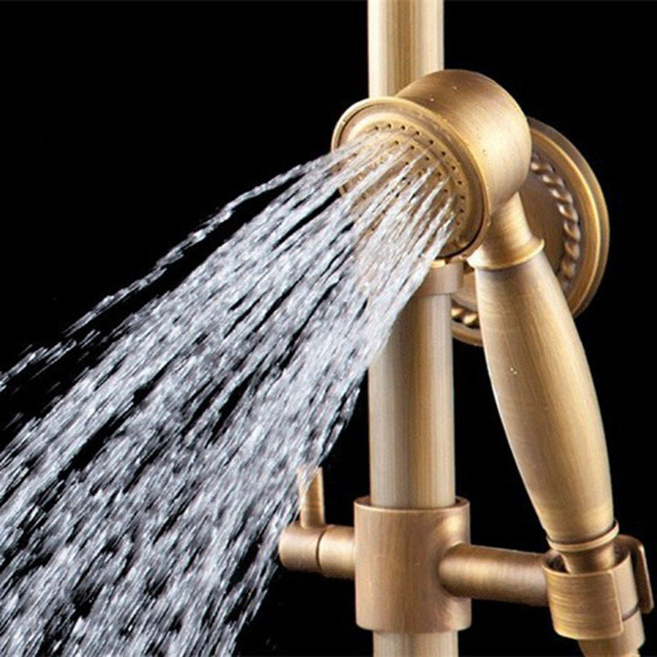 Antique Copper Handheld Faucet Shower Head Spraying High Pressure w, Flexible 1.5m Hose for Bathroom Image 3