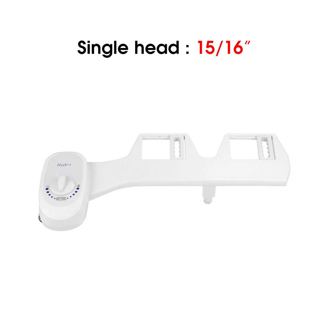 G1,2" 15,16" Toilet Seat Attachment Bathroom Water Spray Non-Electric Mechanical Portable Bidet Single,Double Head Image 7