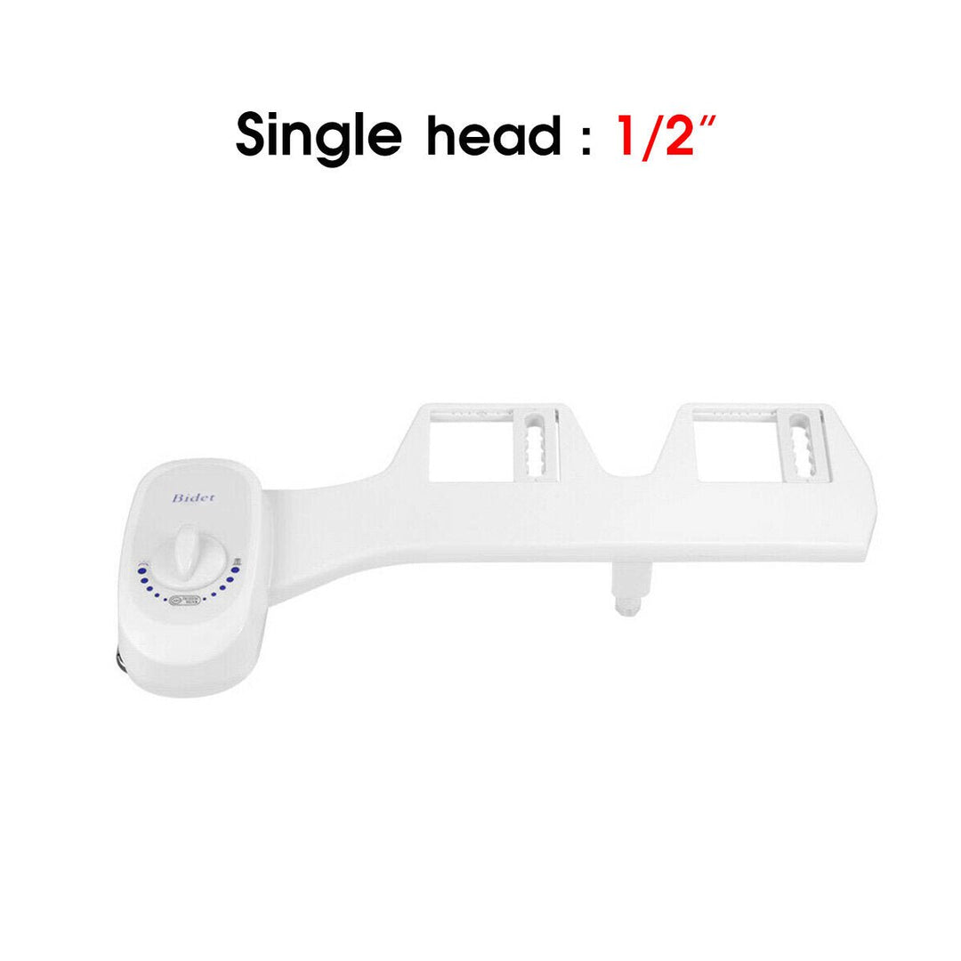 G1,2" 15,16" Toilet Seat Attachment Bathroom Water Spray Non-Electric Mechanical Portable Bidet Single,Double Head Image 8