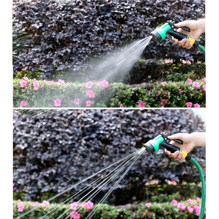 Green Car High Pressure Washer Hose Pipe Metal Nozzle Water Spray Garden Lawn Image 1