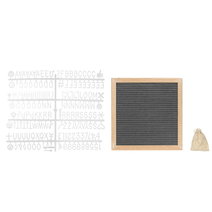 Gray Felt Letter Board Oak Frame Changeable Cafe Restaurant Dinning Menu Message Board 340 Letters Image 9