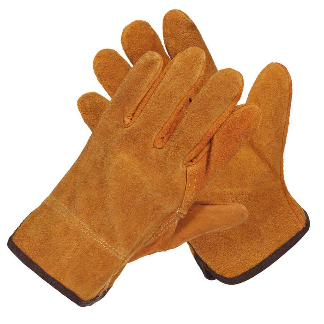 Garden Gardening Welder Gloves Men Women Thorn Proof Leather Work Gloves Yellow Image 5