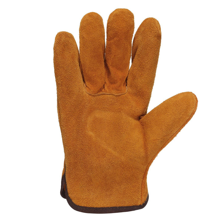 Garden Gardening Welder Gloves Men Women Thorn Proof Leather Work Gloves Yellow Image 7