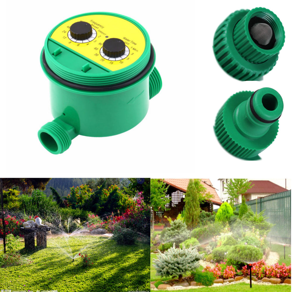 Garden Irrigation Controller Two Dial Electronic Water Timer Home Plant Flower Image 2