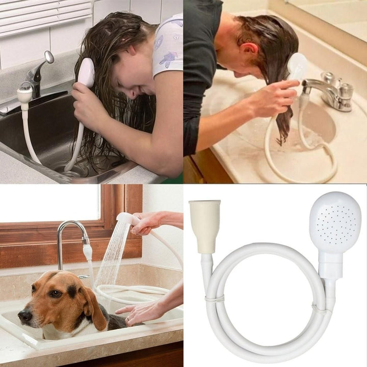 Hair Pet Dog Shower Spray Hose Bath Tub Sink Faucet Washing Attachment Indoor Image 3