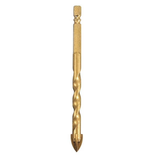 Hex Shank Tile Glass Cross Spear Head Long Drill Bit 6,8,10,12mm With Tungsten Carbide Tip Image 2