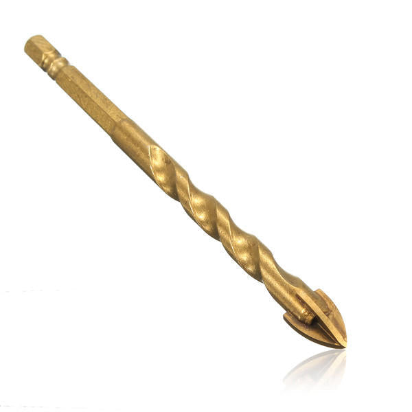 Hex Shank Tile Glass Cross Spear Head Long Drill Bit 6,8,10,12mm With Tungsten Carbide Tip Image 3