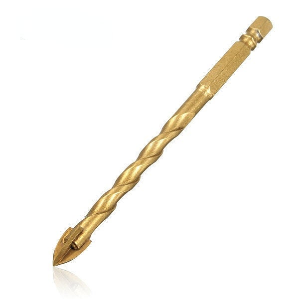 Hex Shank Tile Glass Cross Spear Head Long Drill Bit 6,8,10,12mm With Tungsten Carbide Tip Image 8