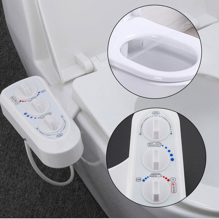 Smart Toilet Portable Bidet Attachment Seat Cover Sprayer Hot Cold Mixer Water Wash Cleaner Set Image 2