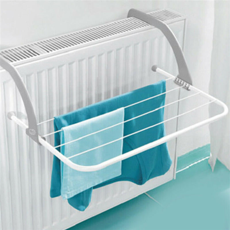 Folding Drying Rack Outdoor Portable Cloth Hanger Balcony Laundry Dryer Airer Image 2