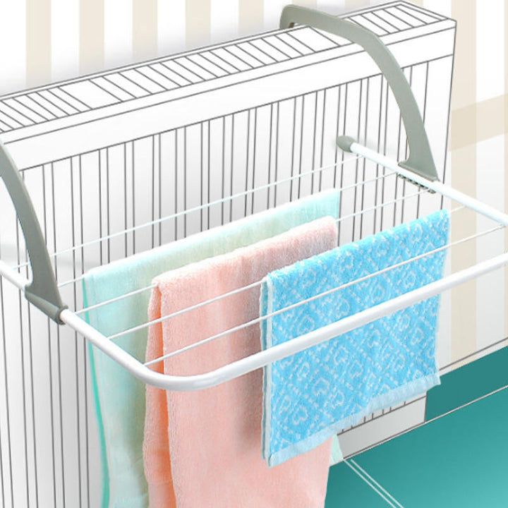 Folding Drying Rack Outdoor Portable Cloth Hanger Balcony Laundry Dryer Airer Image 3