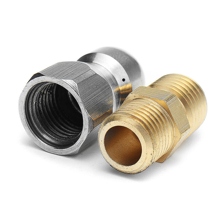 High Pressure Drain Nozzle 1 Front 3 Rear M14 Thread For Pipe Dredge Cleaning Image 3