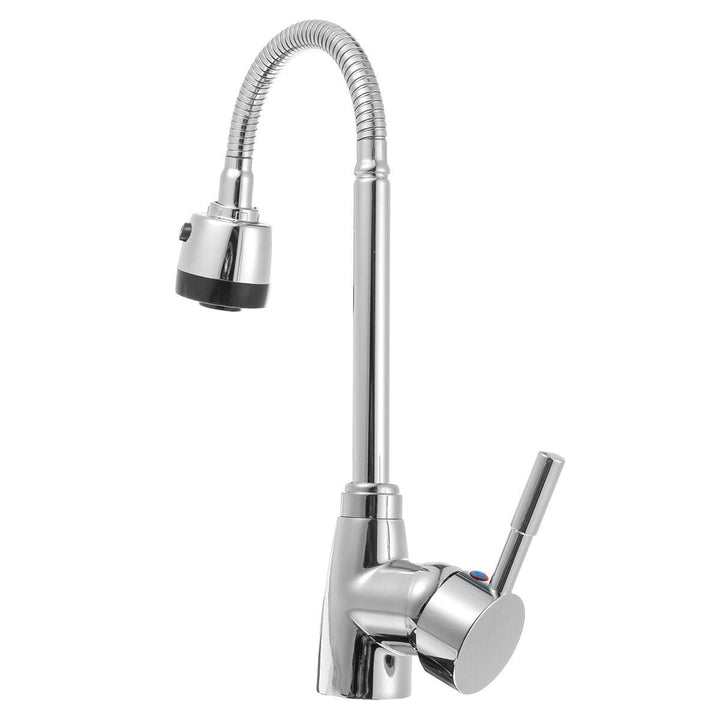 Kitchen 360 Swivel Spout Single Handle Sink Faucet Pull Down Spray Mixer Tap Image 1