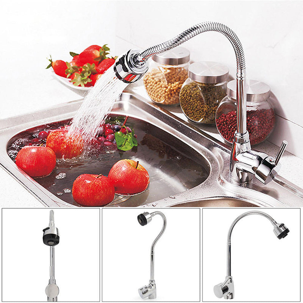 Kitchen 360 Swivel Spout Single Handle Sink Faucet Pull Down Spray Mixer Tap Image 2