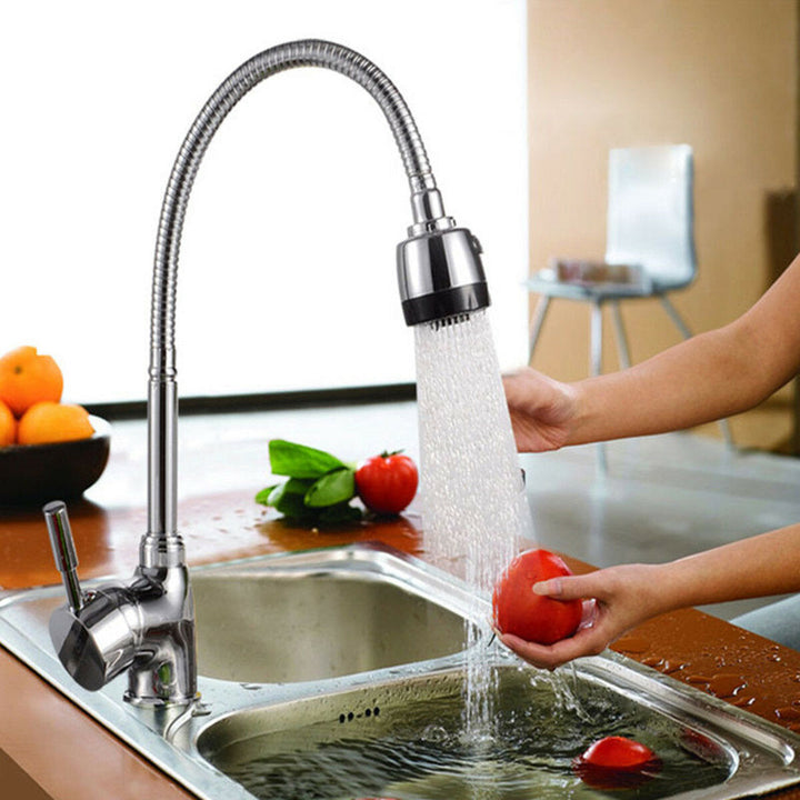 Kitchen 360 Swivel Spout Single Handle Sink Faucet Pull Down Spray Mixer Tap Image 3