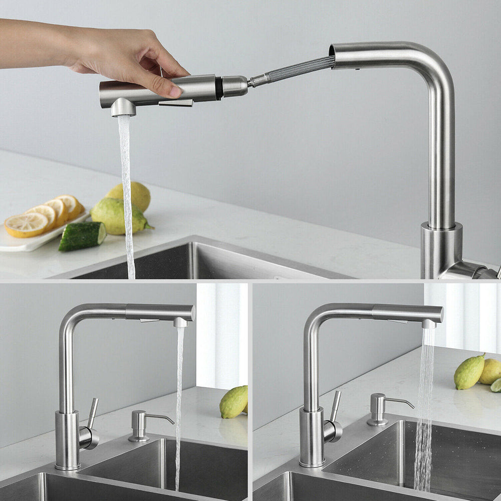 Kitchen Faucet Mixer Tap With Pull-out Shower Single Lever Image 2