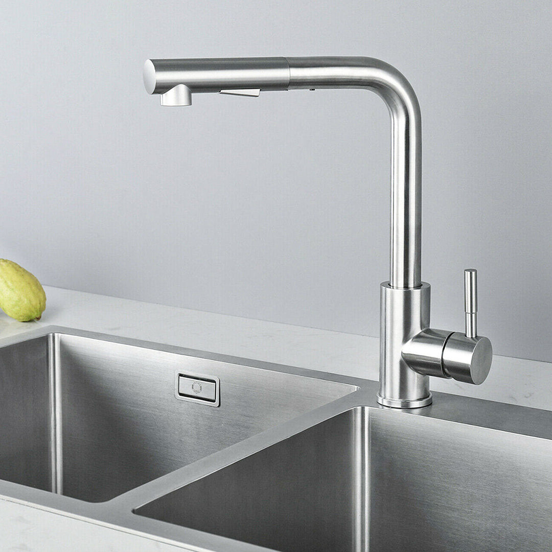 Kitchen Faucet Mixer Tap With Pull-out Shower Single Lever Image 3