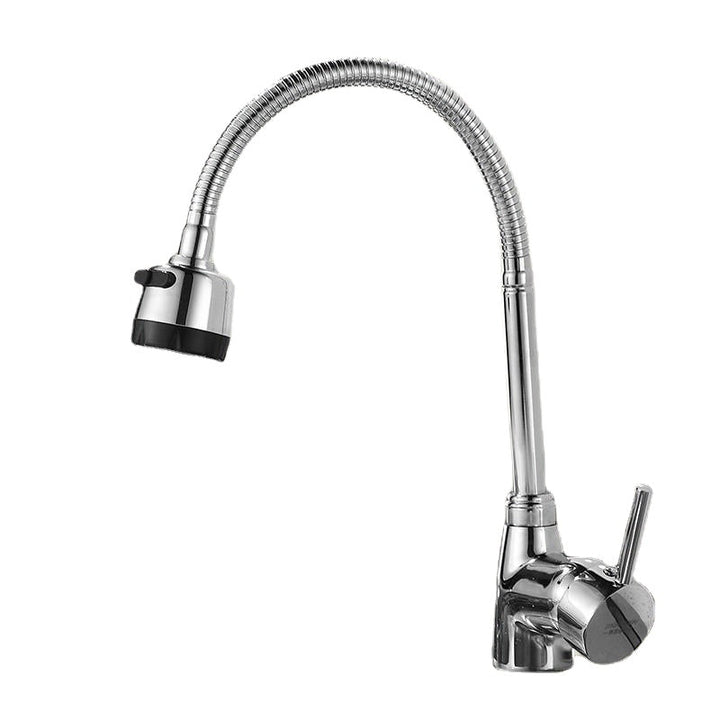 Kitchen Faucet Solid Brass Pull Tap Flexible Hot Cold Taps Water Outlet Image 1