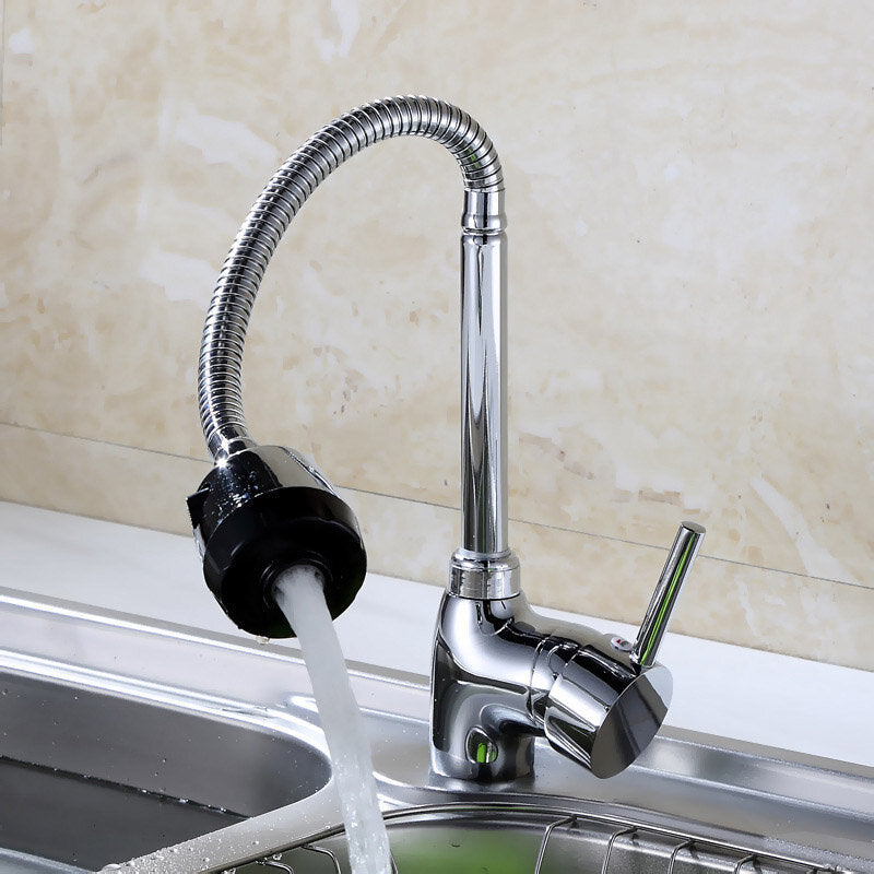 Kitchen Bathroom Single Hole Hot And Cold Universal Faucet Image 4