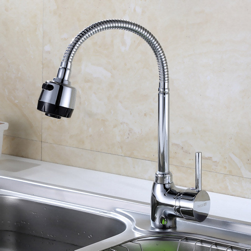 Kitchen Bathroom Single Hole Hot And Cold Universal Faucet Image 5