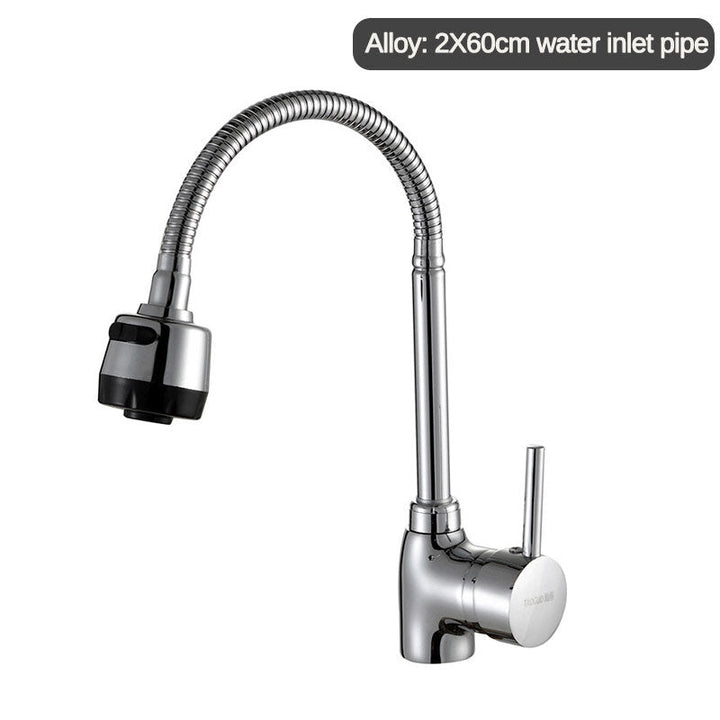 Kitchen Bathroom Single Hole Hot And Cold Universal Faucet Image 8