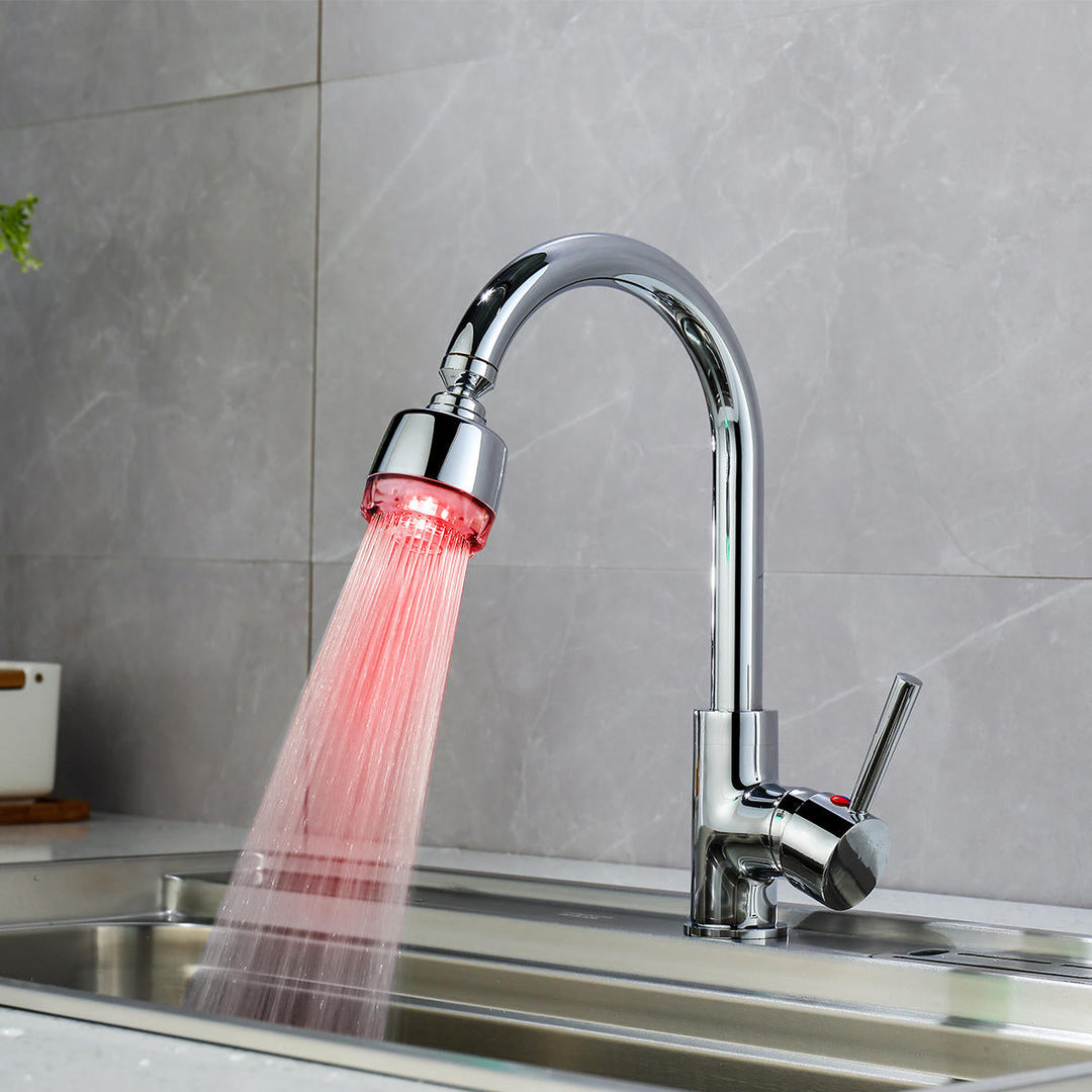 Kitchen LED Light Water Nozzle Faucet Filter Spray Head Extender Image 4