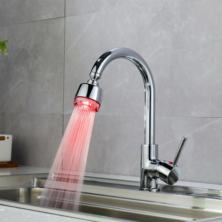 Kitchen LED Light Water Nozzle Faucet Filter Spray Head Extender Image 4