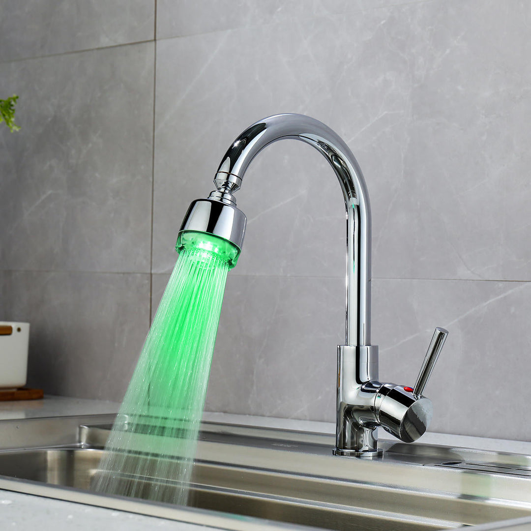 Kitchen LED Light Water Nozzle Faucet Filter Spray Head Extender Image 5