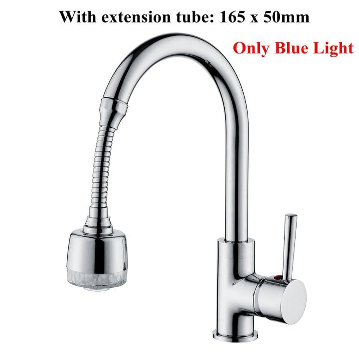 Kitchen LED Light Water Nozzle Faucet Filter Spray Head Extender Image 1