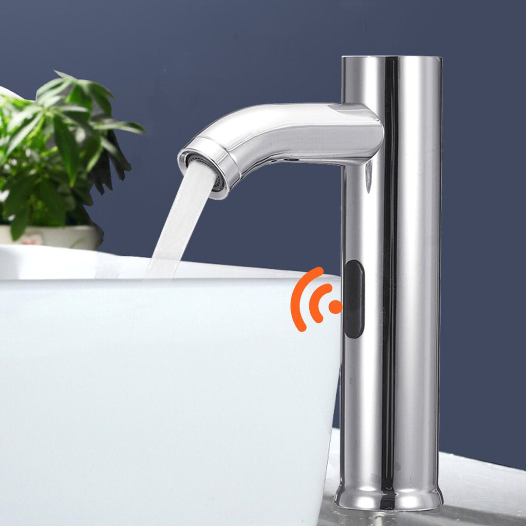 Induction Sensor Stainless Steel Faucet Sensor Faucet Single Cold Basin Sensor Tap Hot And Cold Water Faucet Image 2