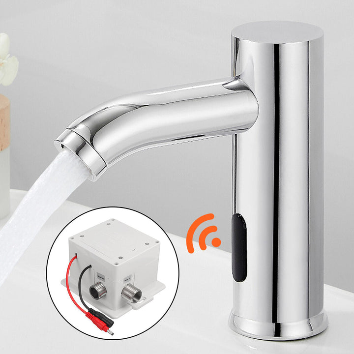 Induction Sensor Stainless Steel Faucet Sensor Faucet Single Cold Basin Sensor Tap Hot And Cold Water Faucet Image 3