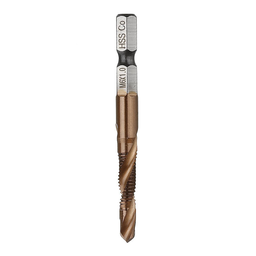 HSS Co M35 Cobalt Combination Drill Tap Bit M3-M10 Deburr Countersink Drill Bit Image 3