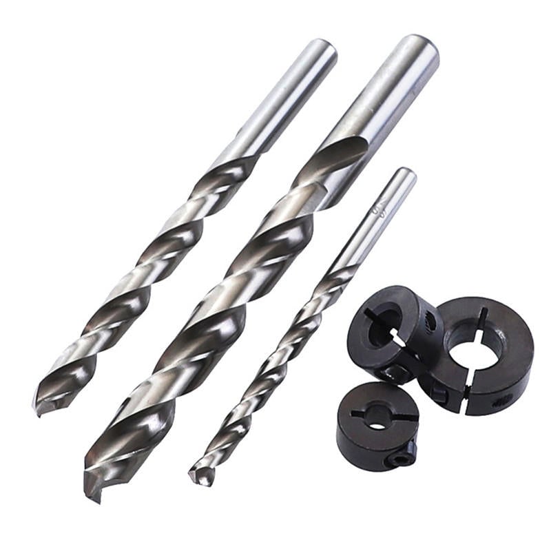 HSS Imperial Twist Drill Bit Woodworking Bevel Drill Bit with Limited Ring and Hex Wrench Image 1