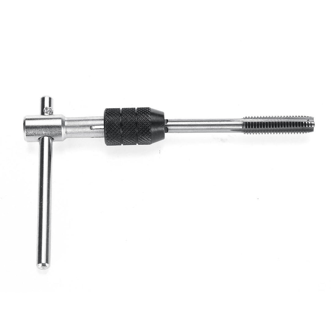 M3-M8 Tap Drill Set T Handle Ratchet Tap Wrench Machinist Tool With Screw Tap Hand Image 9