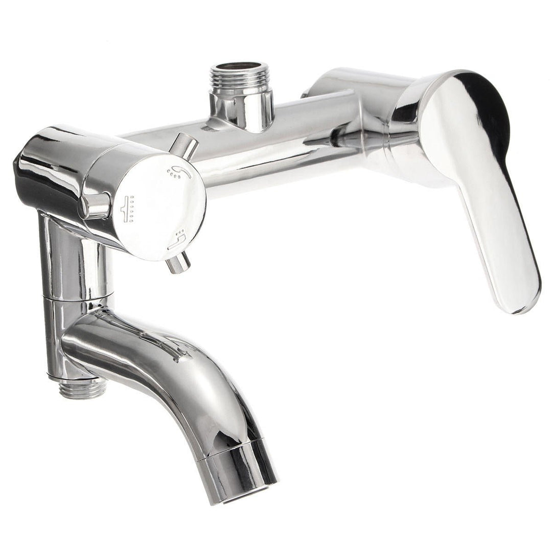 Modern Chrome Bathroom Filler Shower Bath Sink Hand Held Wall Mounted Mixer Tap Faucet Image 4