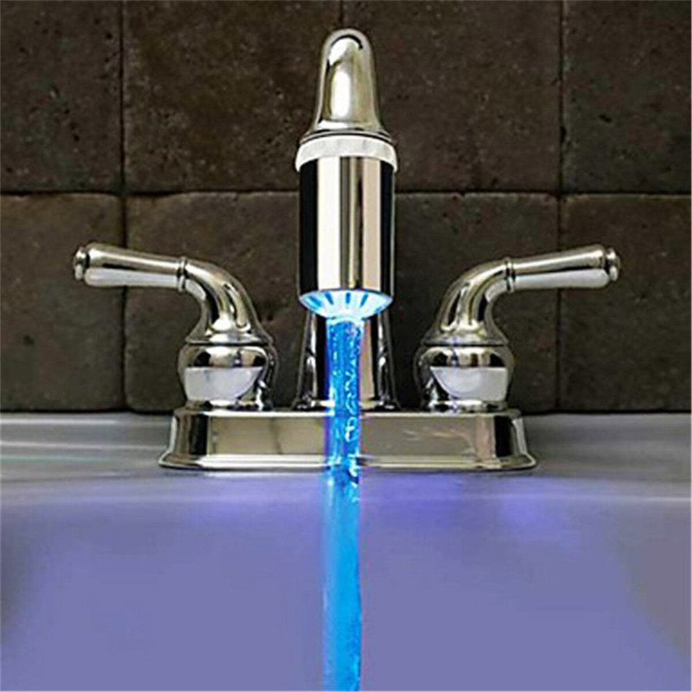 No Battery Water Faucet 3 Color Glow LED Temperature Sensor Tap Image 2