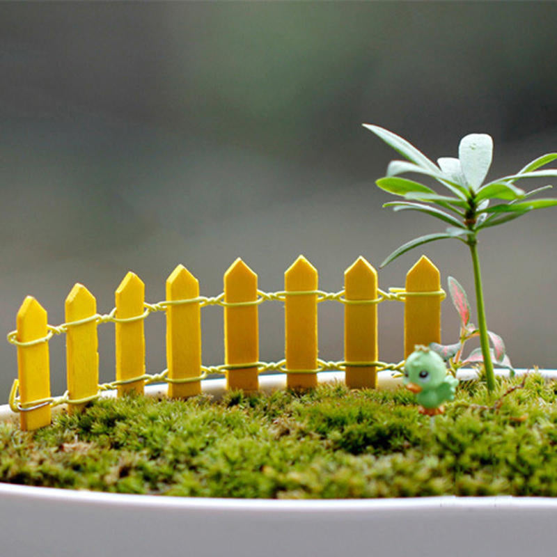 Miniature Small Wood Fence DIY Fairy Garden Micro Dollhouse Plant Pot Decorations Bonsai Terrarium Ornament Image 5