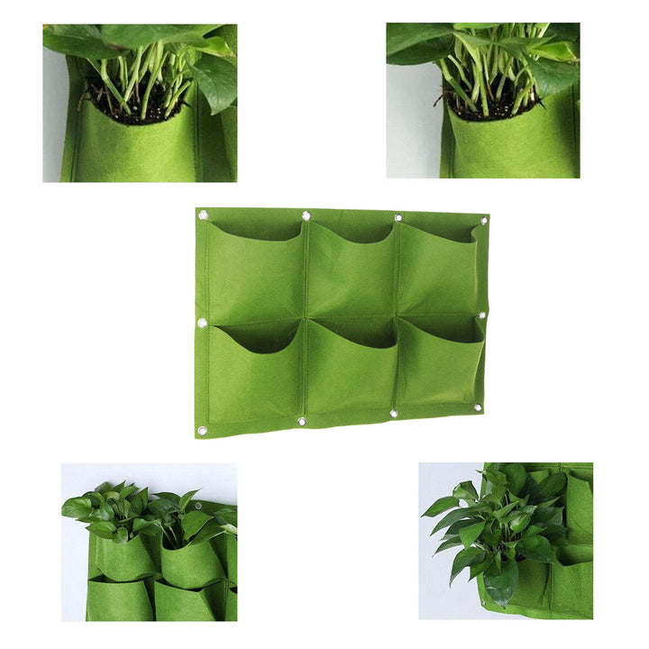 Multi-pocket Wall Hanging Planting Bag Fabric Grow Bag Image 2