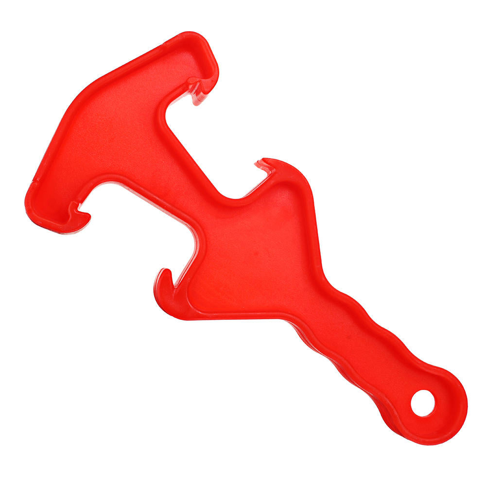 Pail Opener Double-end Plastic Bucket Paint Barrel Can Lid Opener Wrench Tool Red Image 3