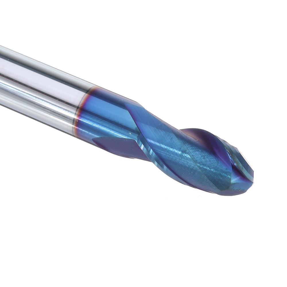 R3,R4,R5 2 Flutes Ball Nose End Mill HRC60 Blue NaCo Coating Tungsten Steel Carbide CNC Milling Cutter Image 2