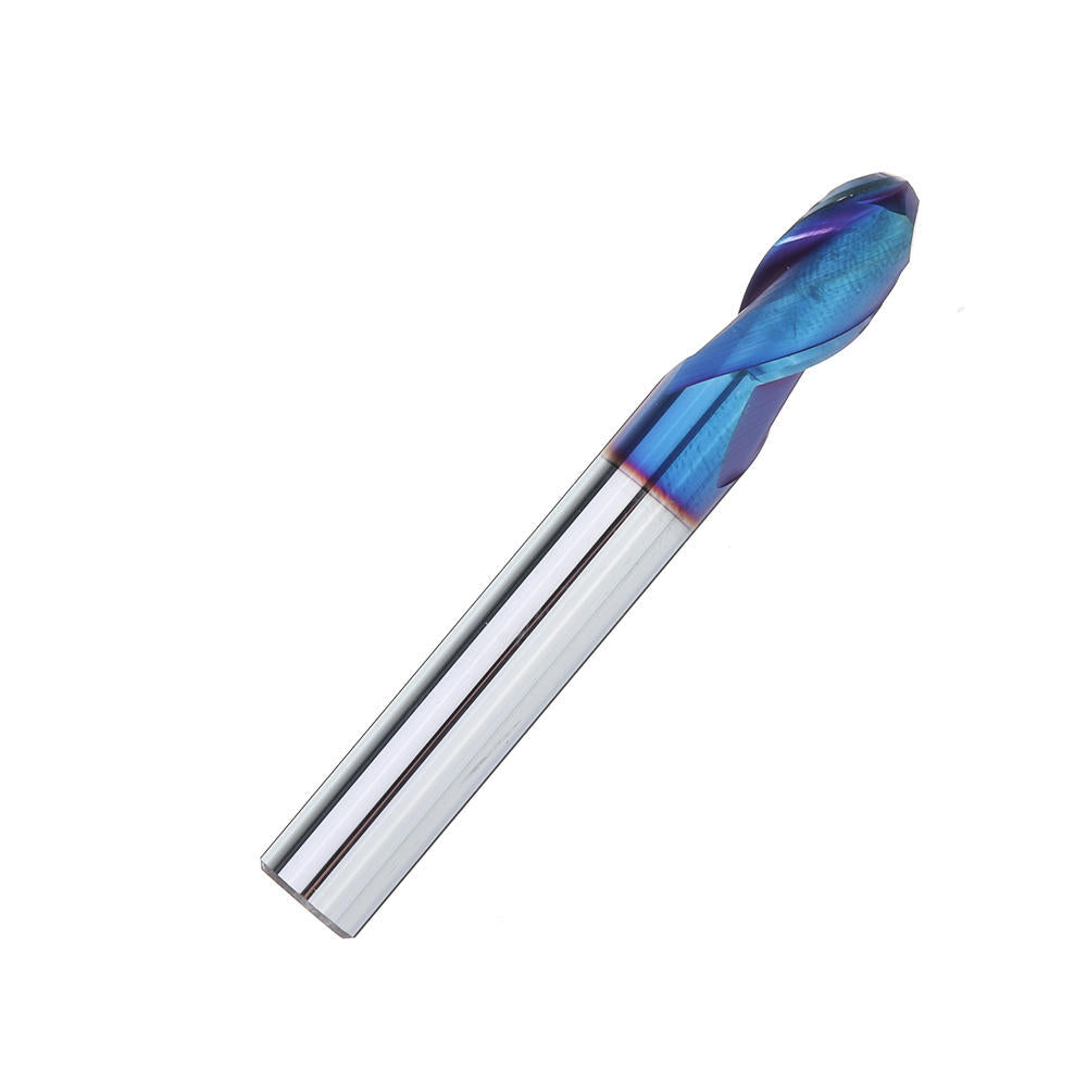 R3,R4,R5 2 Flutes Ball Nose End Mill HRC60 Blue NaCo Coating Tungsten Steel Carbide CNC Milling Cutter Image 5