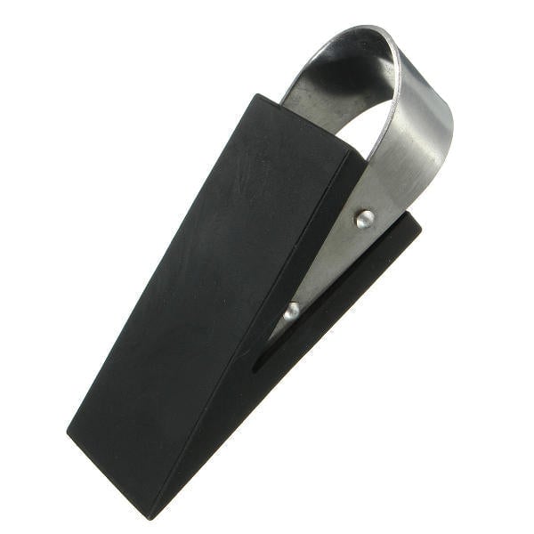 Rubber and Stainless Steel Door Stop Wedge Safety Protector Stopper Block Image 2