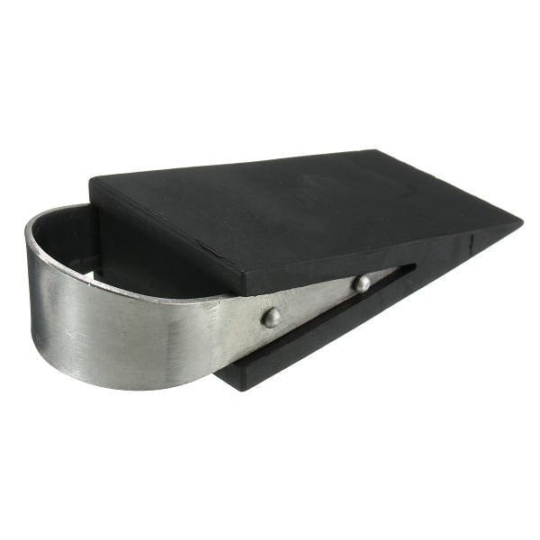 Rubber and Stainless Steel Door Stop Wedge Safety Protector Stopper Block Image 3