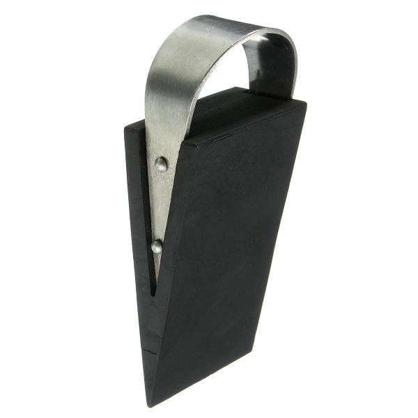 Rubber and Stainless Steel Door Stop Wedge Safety Protector Stopper Block Image 5