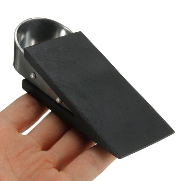 Rubber and Stainless Steel Door Stop Wedge Safety Protector Stopper Block Image 7