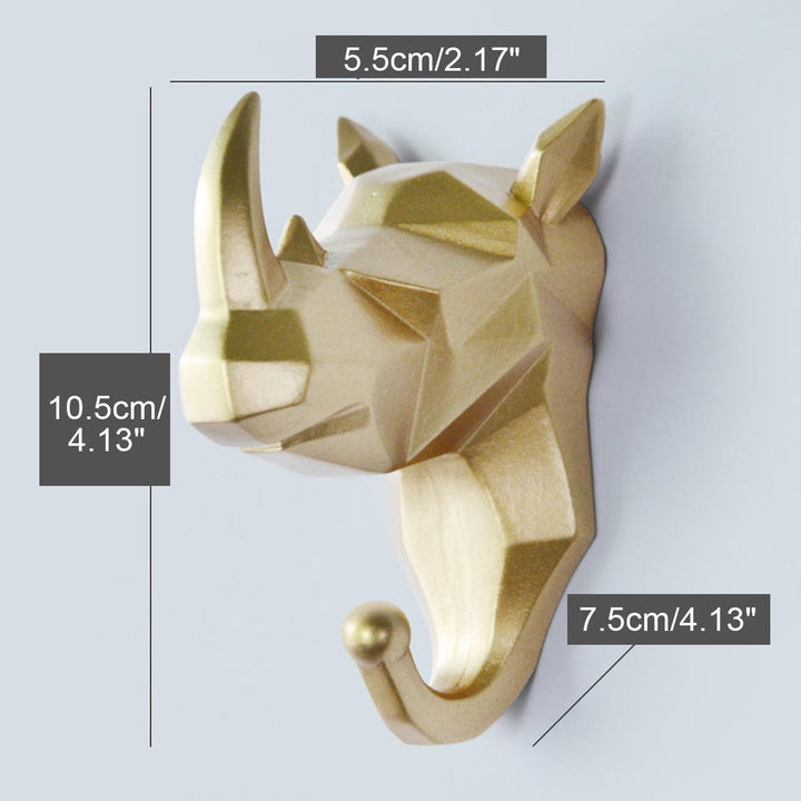 Simple 3D Coat Hook Holder Creative Animals Head Hanger Wall Mounted Craft Image 6